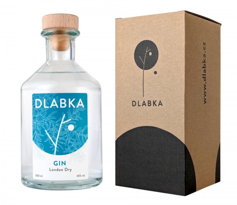 DLABKA LONDON DRY GIN 45% 0,5L - Balení: Bez krabičky + 0 Kč