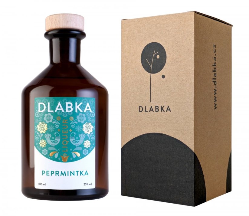 PEPRMINTKA LIQUEUR 25% 0,5L - Balení: Bez krabičky + 0 Kč